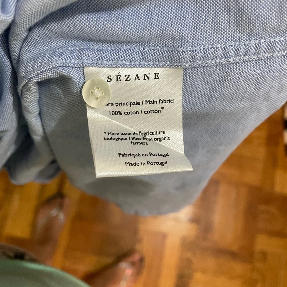 Sezane Light Blue Button Down Shirt - Picture 4 of 12